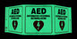 ZING Safety Sign "Aed" Standard Triview - Glow - 3055G