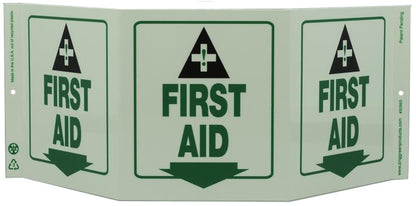 ZING Safety Sign "First Aid" Standard Triview - Glow - official Zing product image 2