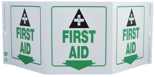 ZING Safety Sign "First Aid" Standard Triview - official Zing product image 1