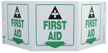 ZING Safety Sign "AED" Standard Triview