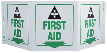 ZING Safety Sign "AED" Standard Triview