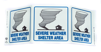 ZING Safety Sign "Severe Weather" Standard Triview - Glow - official Zing product image 2