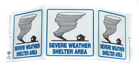 ZING Safety Sign "Severe Weather" Standard Triview - Glow