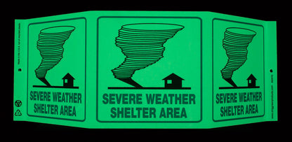 ZING Safety Sign "Severe Weather" Standard Triview - Glow - official Zing product image 1