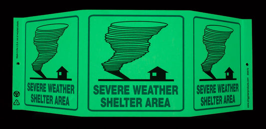 ZING Safety Sign "Severe Weather" Standard Triview - Glow - official Zing product image 1