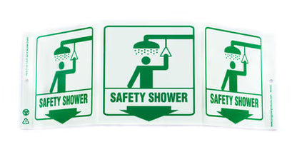 ZING Safety Sign "Safety Shower" Standard Triview - Glow