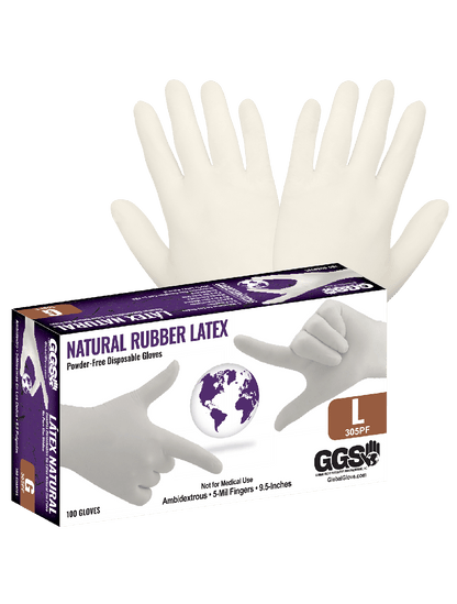 Global Glove - 305PF - Disposable Gloves - rubber coating - red