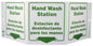 ZING Safety Sign "Hand Wash Station" Standard Triview, Bilingual - 3063