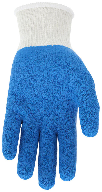 FG305 - MCR Safety NXG® Work Gloves - 10-Gauge White Cotton/Polyester Shell - Blue Latex Palm, Fingertips and Over-the-Knuckle Dip - NXG® Provides Premium Quality, Comfort and Fit - A Great Choice for Long Workdays