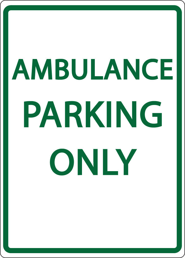 ZING Parking Sign, Ambulance Parking Only On - official Zing product image 1