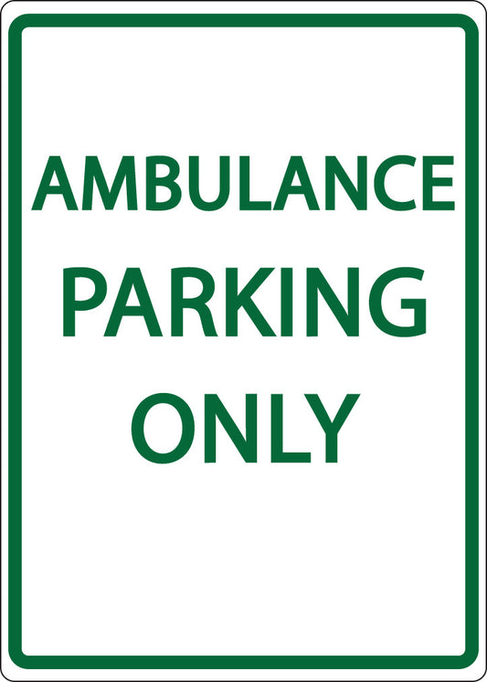 ZING Parking Sign, Ambulance Parking Only On - official Zing product image 1