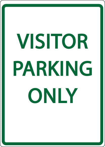 ZING Parking Sign, Visitors Parking Only On - 3076
