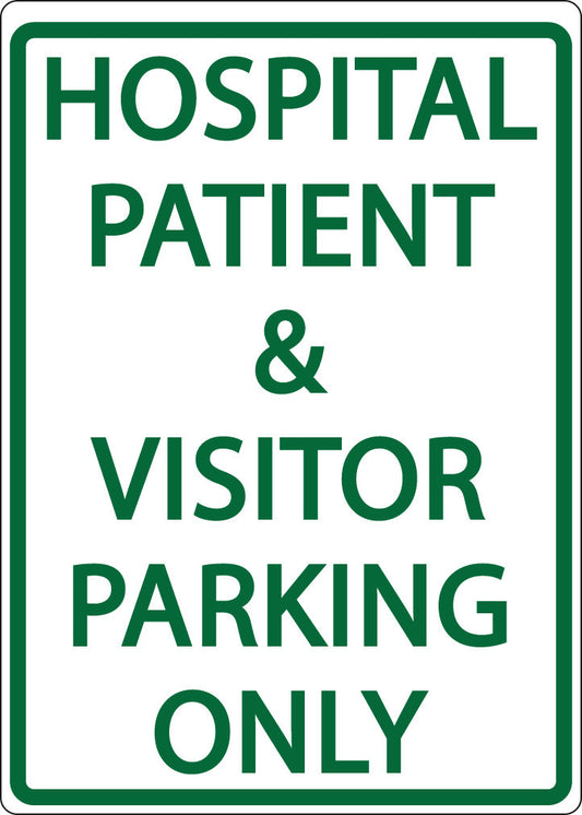 ZING Parking Sign, Hospital And Visitor Parking Only On - official Zing product image 1