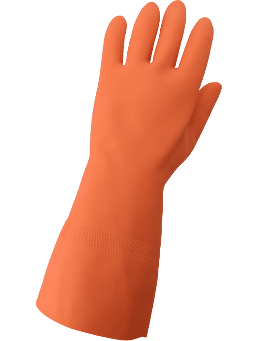 FrogWear® 30FT Chemical Handling Gloves - latex - orange