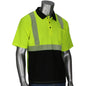 ANSI Type R Class 2 Polo Shirt with Performance Moisture Control Fabric and Black Bottom