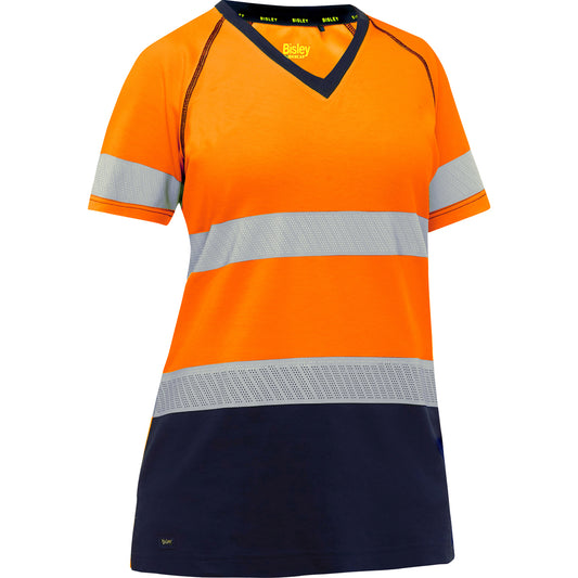 PIP 312W1118T ANSI Type R Class 2 Women's Short Sleeve T-Shirt with Navy Bottom - view 3