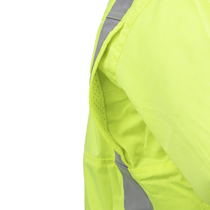 ANSI Type R Class 2 Women's Vented Coverall with Navy Bottom - Industrial Wash Durable