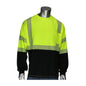 PIP® ANSI Type R Class 3 Long Sleeve T-Shirt with Black Bottom Front