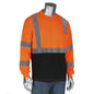 PIP® ANSI Type R Class 3 Long Sleeve T-Shirt with 50+ UPF Sun Protection and Black Bottom Front