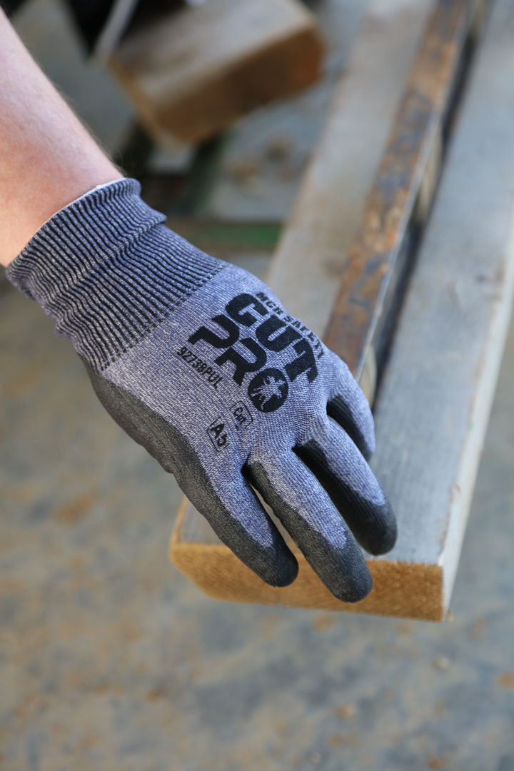 92738PU - MCR Safety CutPro® - 18 Gauge HyperMax® HPPE Shell - Cut, Abrasion, and Puncture Resistant - Polyurethane (PU) Coated Palm and Fingertips - Provides Superior Dexterity and Sense of Touch