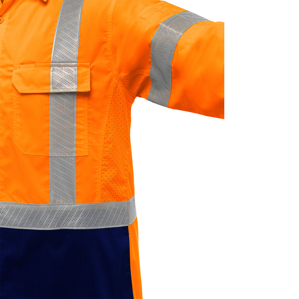 Bisley® ANSI Type R Class 3 Long Sleeve Work Shirt with X-Airflow™ and Navy Bottom