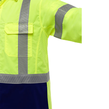 Bisley® ANSI Type R Class 3 Long Sleeve Work Shirt with X-Airflow™ and Navy Bottom