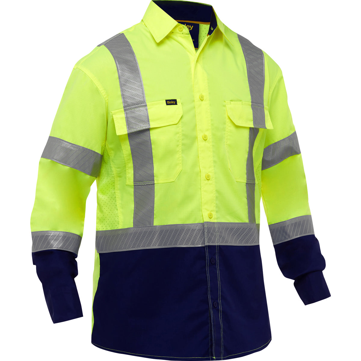 Bisley® ANSI Type R Class 3 Long Sleeve Work Shirt with X-Airflow™ and Navy Bottom