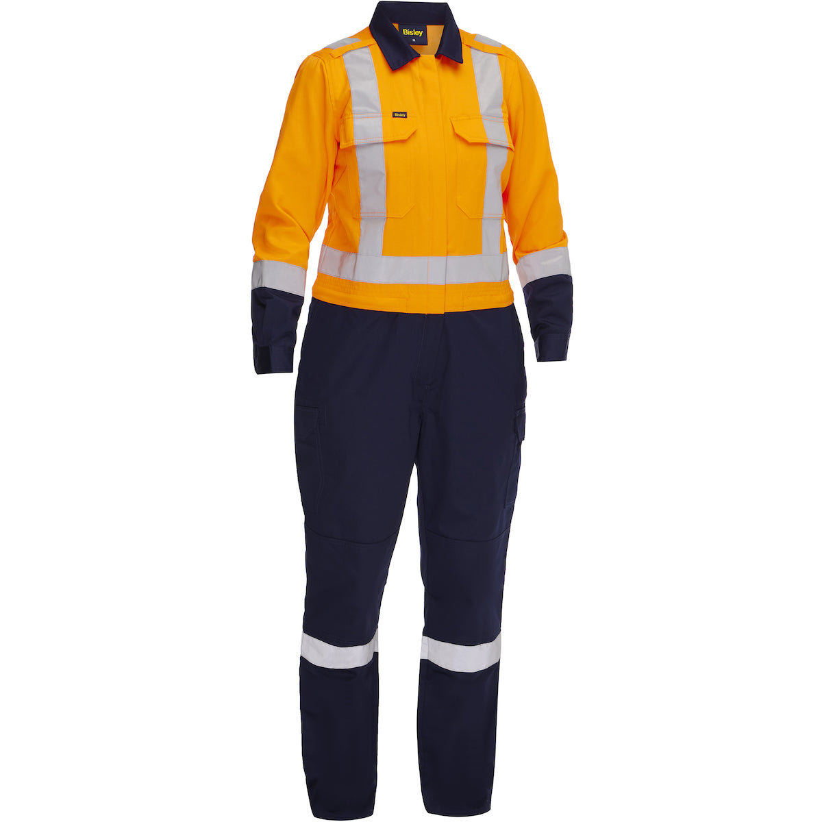 ANSI Type R Class 2 Women's Vented Coverall with Navy Bottom - Industrial Wash Durable