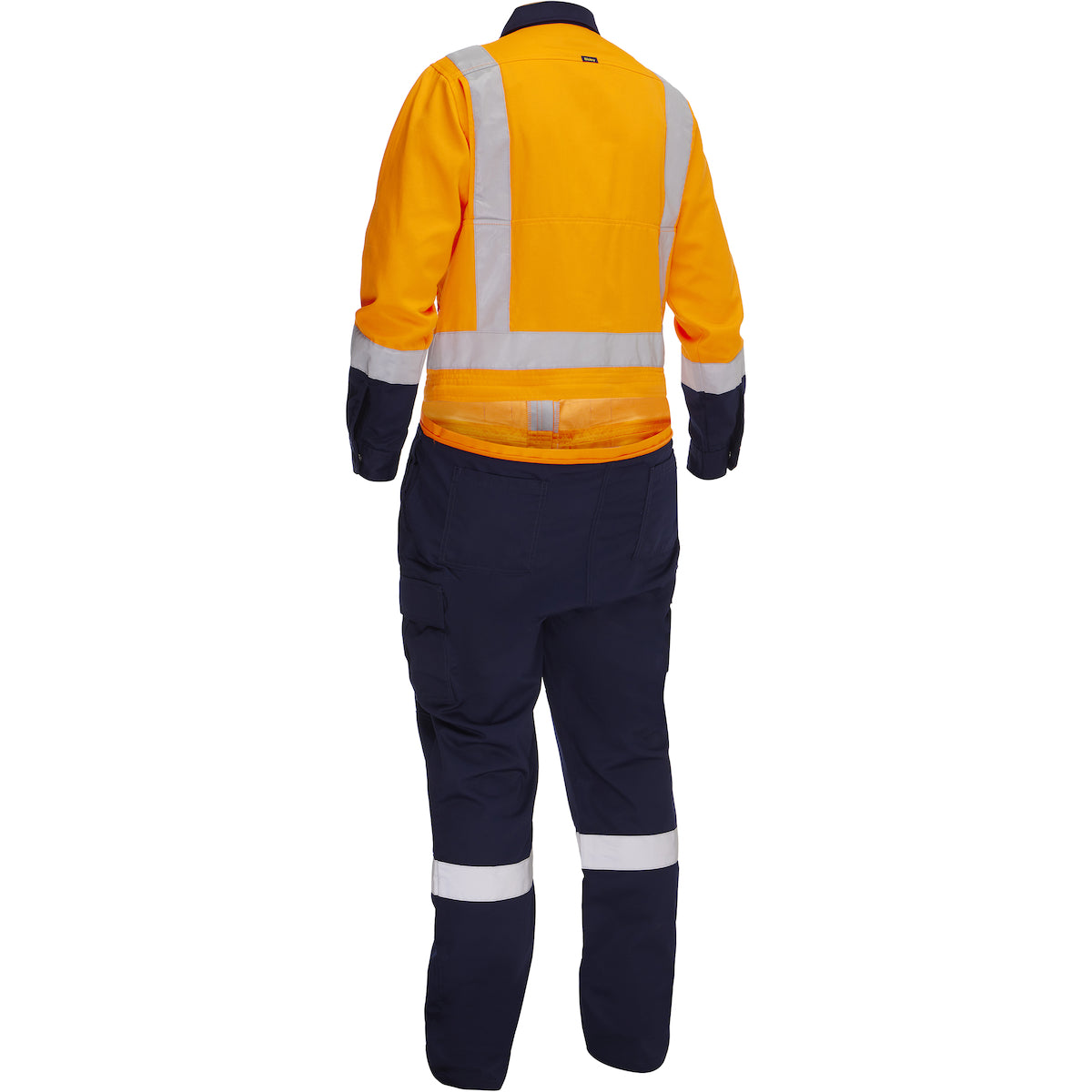 ANSI Type R Class 2 Women's Vented Coverall with Navy Bottom - Industrial Wash Durable