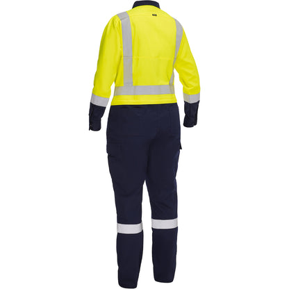 ANSI Type R Class 2 Women's Vented Coverall with Navy Bottom - Industrial Wash Durable