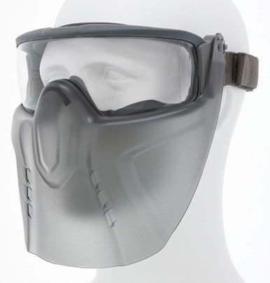 MCR Safety HB4 - Hydroblast­® HB4 Safety Goggles/Face Shield Combo- Clear Lens-Attached Ratcheting Crystal Gray Face Shield-UV-AF® Anti-Fog Coating-Adjustable Elastic Head Band- Dielectric with No Metal Pieces