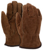 Premium Split Cowhide Driver Gloves, Pile Lined, Keystone Thumb