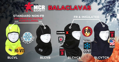 MCR Safety BLCVB - Polyester Fleece Lined Balaclava - Black with Reflective Binding - One Size Fits All - 250-Gram Polyester Fleece Lining - Comfortable and Warm — manufacturer image 3