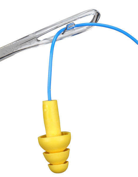 MCR Safety CL5 - Checklite® CL5 Series Safety Glasses - Foam Lining - Earplug Retaining Technology - Temples Hold Earplug Cord in Place - Lightweight — Sold by Pair — manufacturer image 4