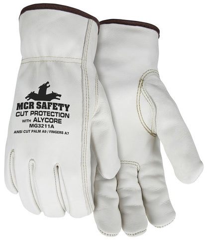 MG3211A_ - MG3211AL - 3189 - Cut resistant leather driver gloves pair – MCR Safety Group MG3211A with select grain cowhide le