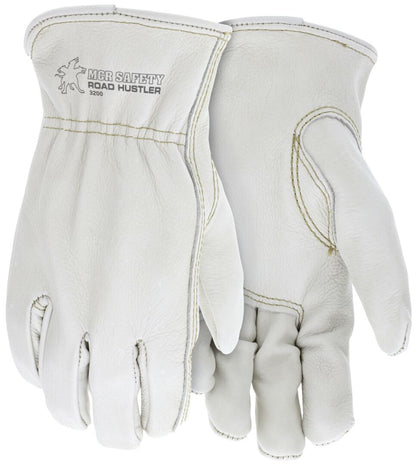 Road Hustler Cowhide Grain Leather Driver Gloves, Keystone Thumb, Premium A+