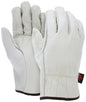 Grain Cowhide Driver Gloves, Select B Grade, Straight Thumb, Slip-On Cuff