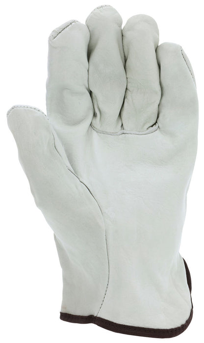 Grain Cowhide Leather Driver Gloves, Straight Thumb, CV-C+ Grade