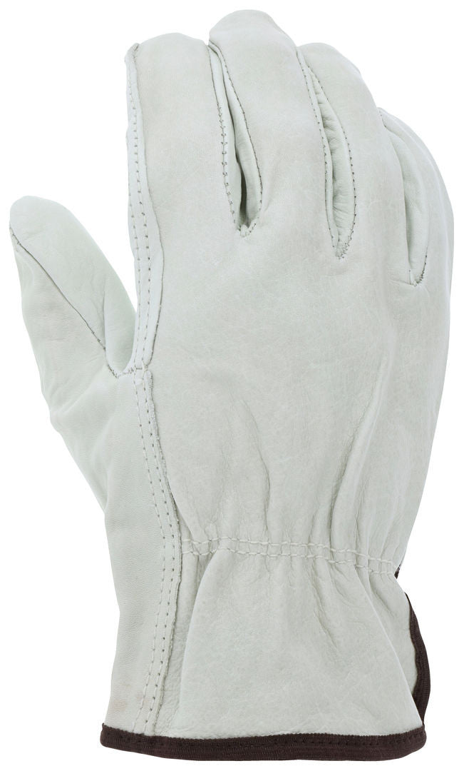 Grain Cowhide Leather Driver Gloves, Straight Thumb, CV-C+ Grade