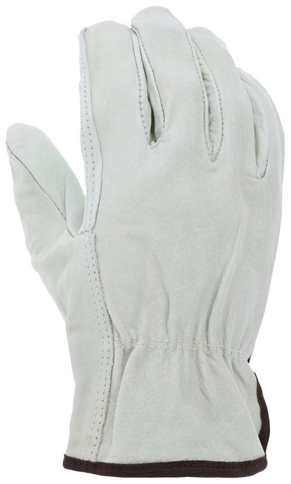 Grain Cowhide Leather Driver Gloves, Straight Thumb, CV-C+ Grade