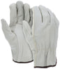 Grain Cowhide Driver Gloves, Unlined, Straight Thumb, Slip-On Cuff