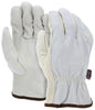 Cowhide Leather Driver Gloves, Grain Palm, Split Back, Kevlar Sewn