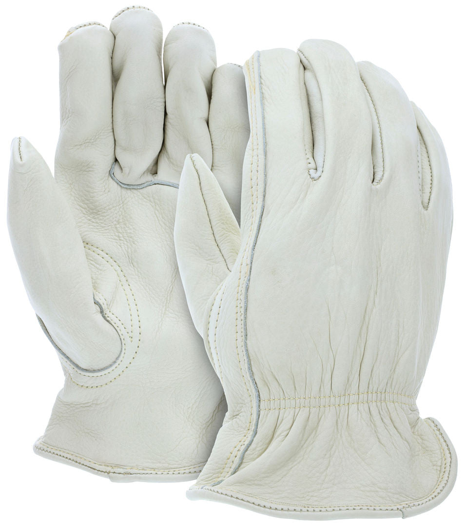 Grain Cowhide Driver Gloves, Select B Grade, Keystone Thumb, Kevlar Sewn