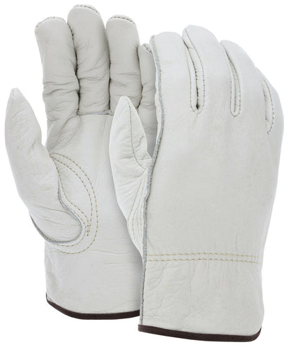 Grain Cowhide Leather Driver Gloves, Keystone Thumb, CV-C+ Grade