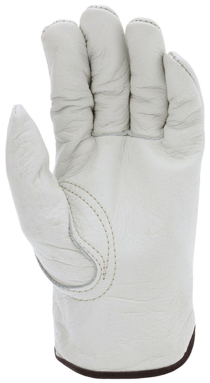 Grain Cowhide Leather Driver Gloves, Keystone Thumb, CV-C+ Grade