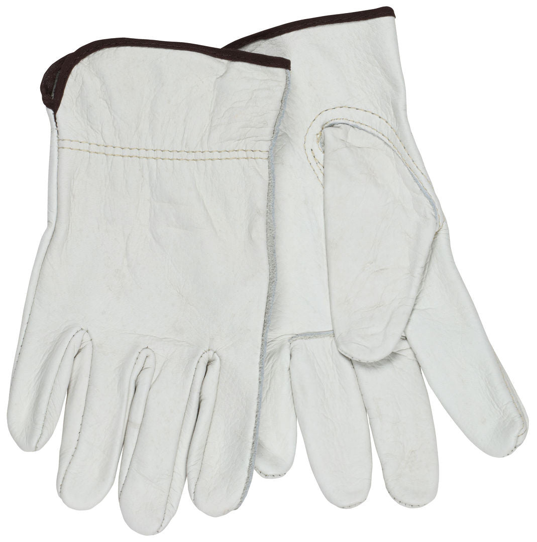 Grain Cowhide Leather Driver Gloves, Keystone Thumb, CV-C+ Grade