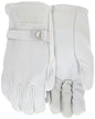 Road Hustler Cowhide Grain Leather Driver Gloves, Rolled Hem, Pull Strap