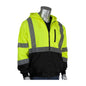 PIP® ANSI Type R Class 3 Full Zip Hooded Sweatshirt with Black Bottom