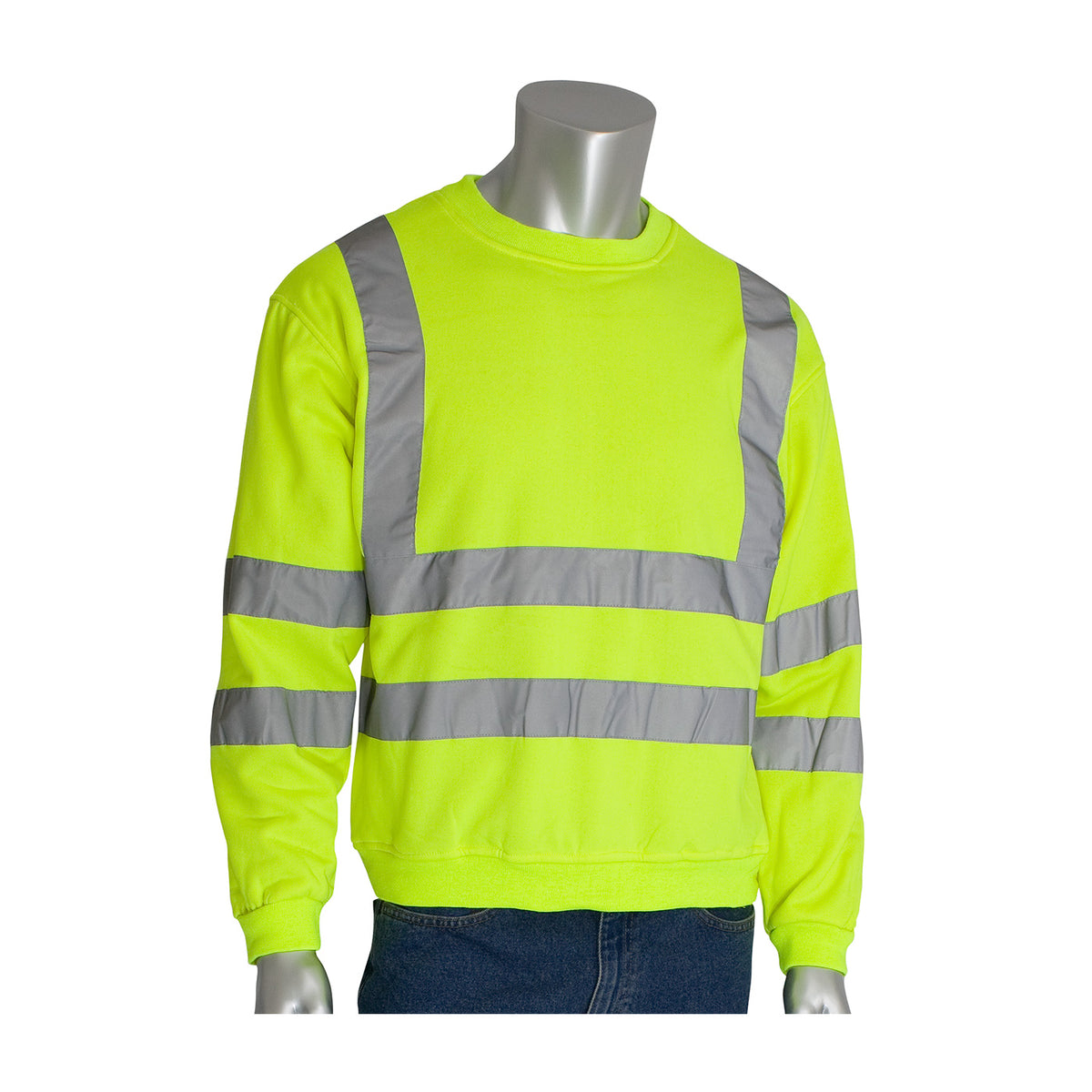 PIP 323-CNSSE ANSI Type R Class 3 Crew Neck Sweatshirt