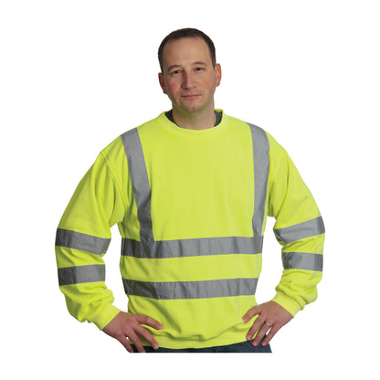 PIP 323-CNSSE ANSI Type R Class 3 Crew Neck Sweatshirt